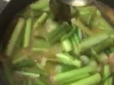 Sayur lompong atau batangkeladi kuah pedas