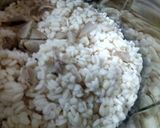 A picture of step 1 of Dahi bhalla.