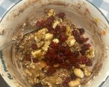 A picture of step 3 of Banana cocoa energy bar.