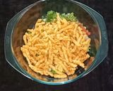 A picture of step 3 of Kurkure Bhel.