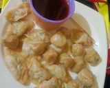 A picture of step 8 of Mini chicken momos with dip sauce.