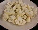 A picture of step 3 of Romano Cheese Crusted Spicy Cauliflower Bites.