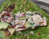 A picture of step 6 of Green veggies wrap😊😊.
