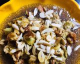 A picture of step 1 of Gondhoraj pudding.