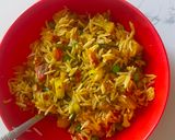 A picture of step 4 of Veg rice pulav.