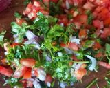 A picture of step 1 of Monaco Biscuit Chaat.