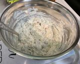 A picture of step 10 of Crozets with Tuna, Red Onion, and Mascarpone Gorgonzola Blend.