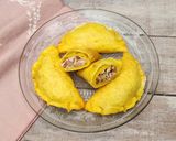Foto del paso 8 de la receta: 🥟🍗🥓🍄🟫Empanadas de pollo desmechado, panceta, verdeo y champiñones 🍄🟫 🥓🍗🥟Masa de papa