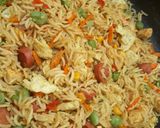 A picture of step 4 of Chinese fried rice.