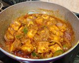 A picture of step 11 of KADHAI PANEER..