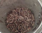 A picture of step 3 of Kavuni arisi coconut milk sweet.