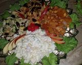A picture of step 2 of Wedding style salad platter.