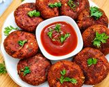 चुकंदर गोल्डन टिक्की कबाब (Beetroot Golden tikki Kabab) रेसिपी चरण 8 फोटो