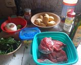 Foto del paso 1 de la receta: Filete al perejil con papas rústicas