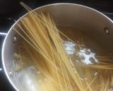 A picture of step 1 of Sausage spaghetti.