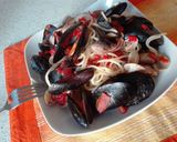 Foto del passaggio 8 della ricetta SOUTE' DI COZZE E VONGOLE o spaghetti cozze e vongole
