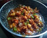 A picture of step 5 of Gobhi chilli.