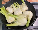A picture of step 6 of Braised Fennel with Maple Syrup and Lemon.