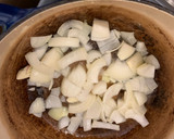 A picture of step 1 of Curried Parsnip Soup.