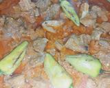 A picture of step 6 of Achar ghousht.