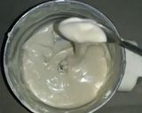 A picture of step 4 of Vegan Carrot cake with Cashew cream frosting.