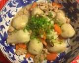 A picture of step 8 of Japanese Taro-Potato with Chicken and Miso.
