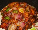 A picture of step 4 of Chilli Chicken.