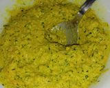 A picture of step 3 of Steamed brinjal masala.