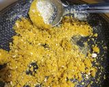 A picture of step 2 of Bharwa parwal ki sabji with besan.