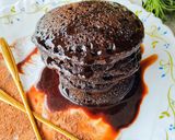 A picture of step 6 of Millet Dark Chocolate Pancakes.