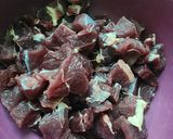 Foto langkah ke 1 dari resep Sate Sapi Teflon (Bumbu Praktis).