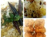 A picture of step 7 of Soya bean rice/crispy chicken n Raita(yogurt)😊.