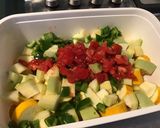 Une image de l'étape 6 de Duo de courgettes aux tomates, poivron, algues et piments verts.