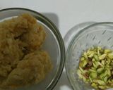 A picture of step 5 of Indian shahi malpua wrap with khoya / mawa.