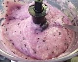 Foto del passaggio 3 della ricetta Dolce budinoso,con riso e mirtilli💜