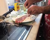 Φωτογραφία βήματος 5 της συνταγής Σνίτσελ χοιρινό με σάλτσα Μαδέρα σπαράγγια & μπασμάτι Αντώνης