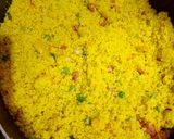 A picture of step 6 of Jollof cous cous.