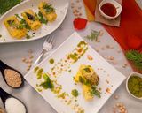 A picture of step 7 of Khandvi.
