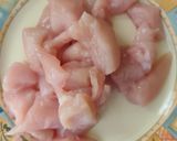 Une image de l'étape 1 de Galette et Cube de Poulet au Champignon.