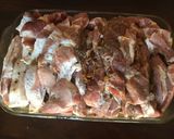 A picture of step 1 of California Farm Smoked Wine Sausage.