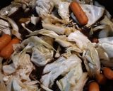 A picture of step 3 of Cornedbeef, Cabbage, Carrots and Leeks.