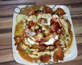 A picture of step 9 of Fried Idli Chat.
