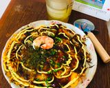 Foto del paso 9 de la receta: Variación de okonomiyaki con fideos Estilo Hiroshima Japonés  jirosimaiaqui🇺🇾🇯🇵お好み焼き（広島焼き）