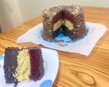 A picture of step 13 of Instant Birthday Cake.