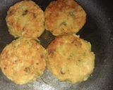 A picture of step 3 of Chickpea rissoles #mashujaarecipe.