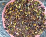 A picture of step 5 of Rose cashew stuffed burfi.