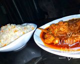 A picture of step 1 of Carrot white rice.