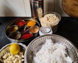 A picture of step 1 of Left over Rice Rasiya Dhokla.