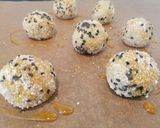 Foto del passaggio 5 della ricetta Polpette di ceci e melanzane su crema di peperoni