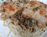 A picture of step 5 of Chicken Piccata.